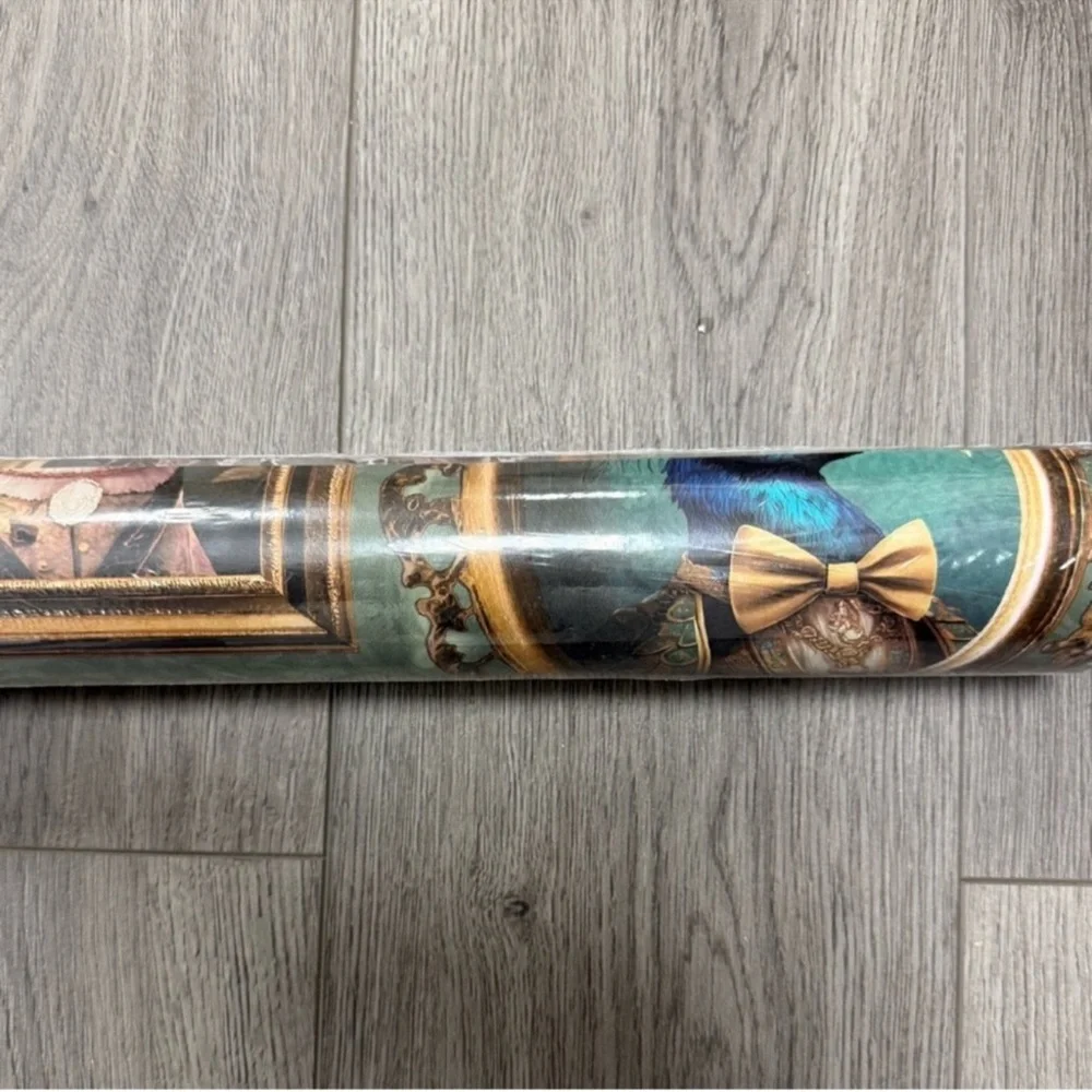 1 roll Holden Wallpaper- Regal Beasts Sage Green Background, 56 sq ft, New!